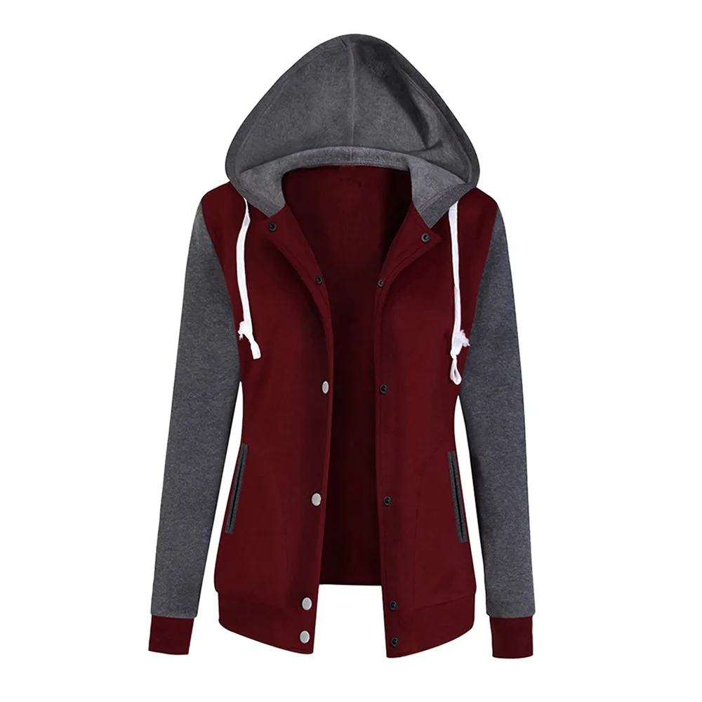 

3Color Women Coat Fashion Womens Long Sleeve Hoodie Sweatshirt Print Causal Tops Blouse Jacket dropship