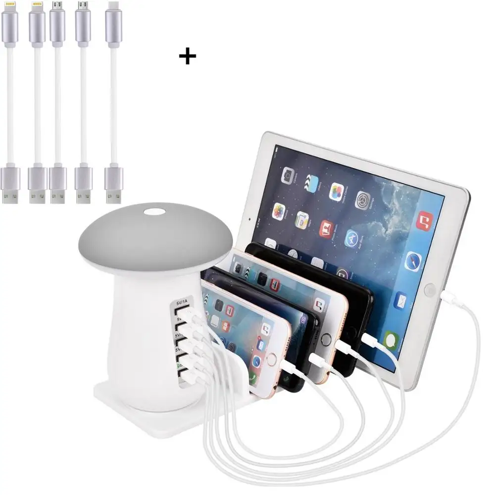 5 ميناء شاحن USB متعدد محطة شحن مع سريعة تهمة 3.0 ميناء ل فون Xiaomi سامسونج الهواتف المحمولة البنوك الطاقة اللوحي