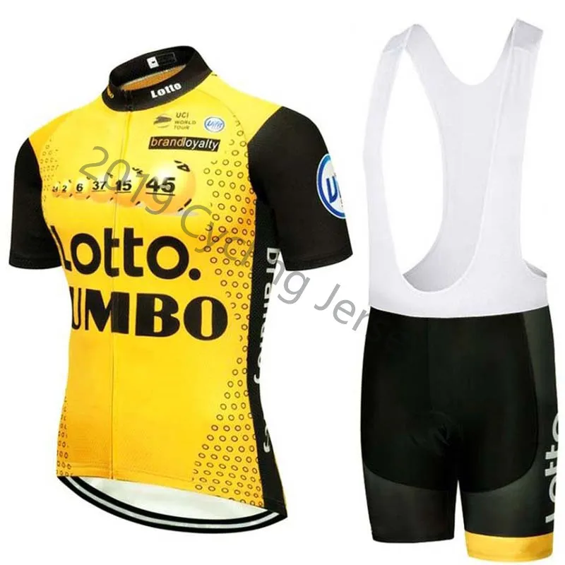 

2019 Lotto Team Pro Cycling Jersey Bike bib/Shorts Set Ropa Ciclismo Men Summer Breathable Quick Dry Bicycle Clothing Maillot