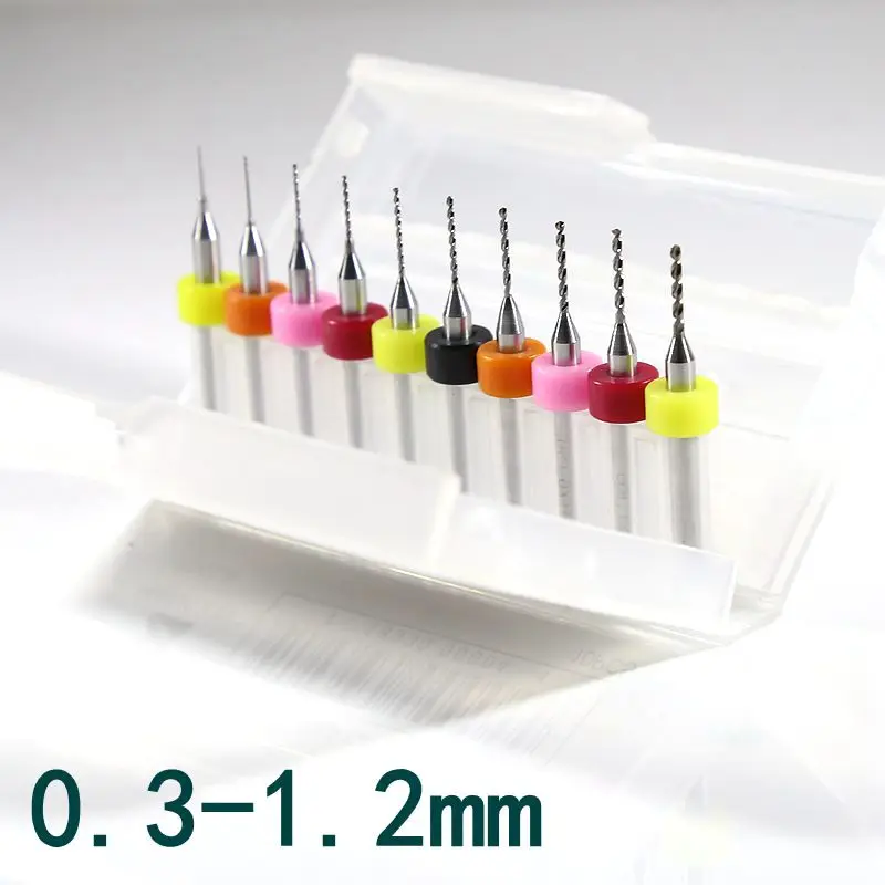 

0.15-1.2mm various types of PCB bit sets of tungsten carbide Pcb drill printed circuit board woodworking CNC milling machine 10P