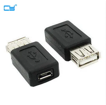 

5pcs New Black USB 2.0 Type A Female to Micro USB B Female Adapter Plug Converter usb 2.0 to Micro usb connector wholesale