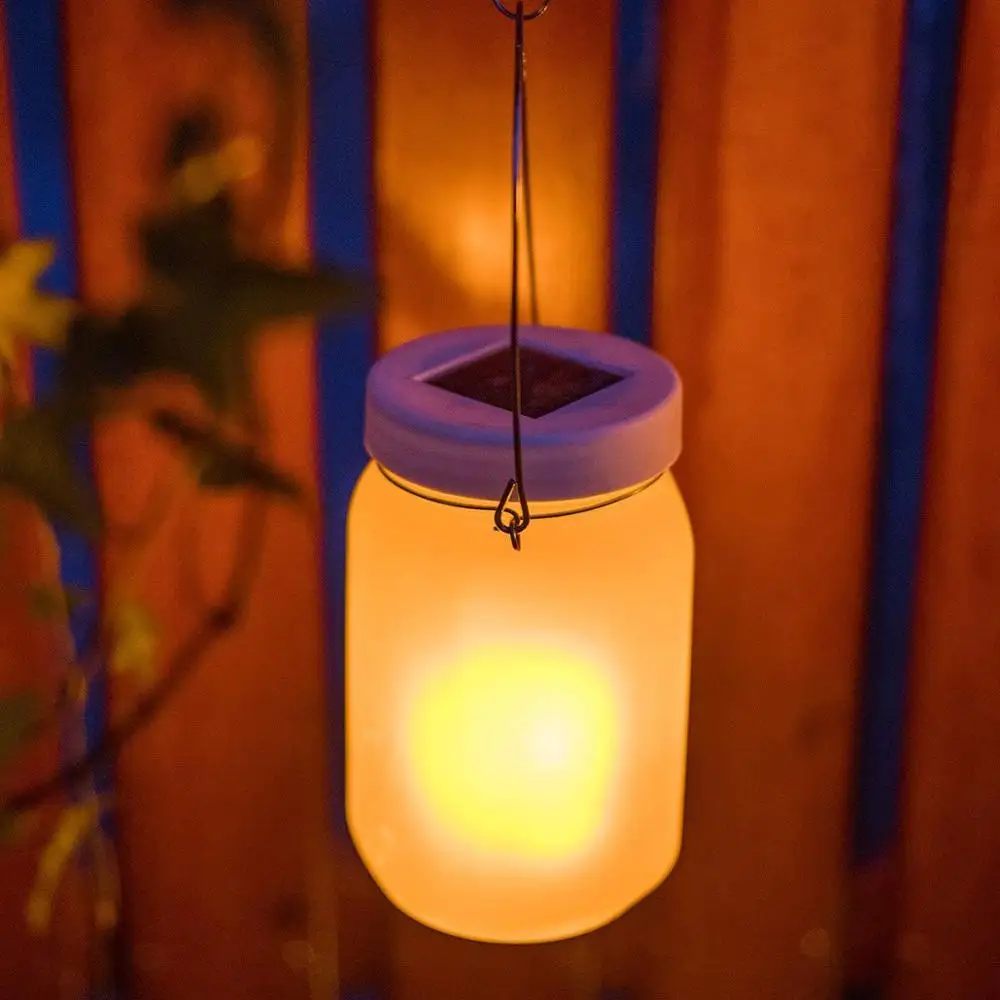 

LukLoy LED Solar Light Solar Outdoor LED Waterproof Simulation Flashing Flame Light Garden Decoration European Hanging Lamp