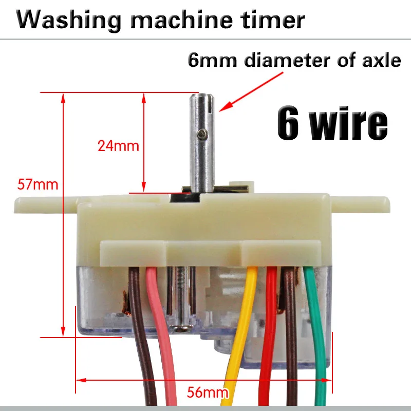 Таймер для стиральной машины 6 линий 90 градусов 15 минут таймер переключатель полуавтоматические аксессуары для стиральных машин