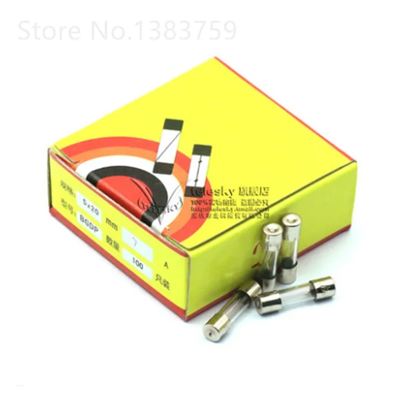 100 шт. 5*20 стеклянный предохранитель 250V 0.5A 1A 2A 3A 4A 5A 6A 8A 12A 20A 10A