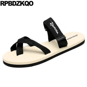 

Strap Beach Slides Toe Loop Flat Thong Slippers Flip Flop Designer Shoes Men High Quality Summer Sandals Slip On Fashion 2018