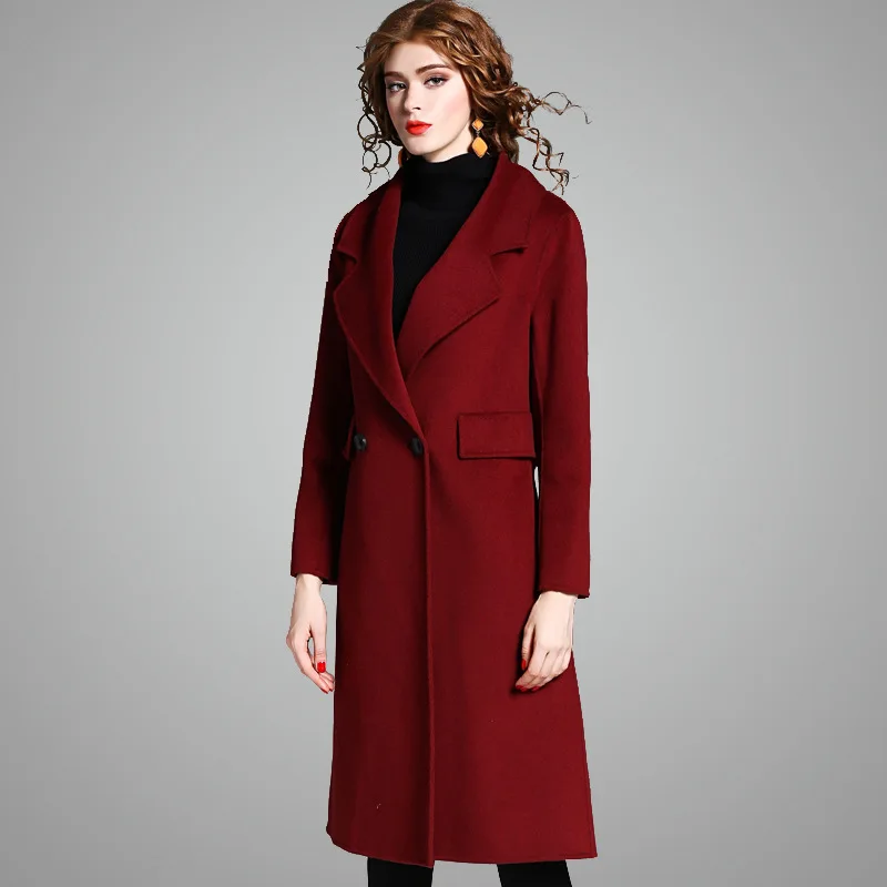 Buy Straight 100 wool coat 2017 new brand runway