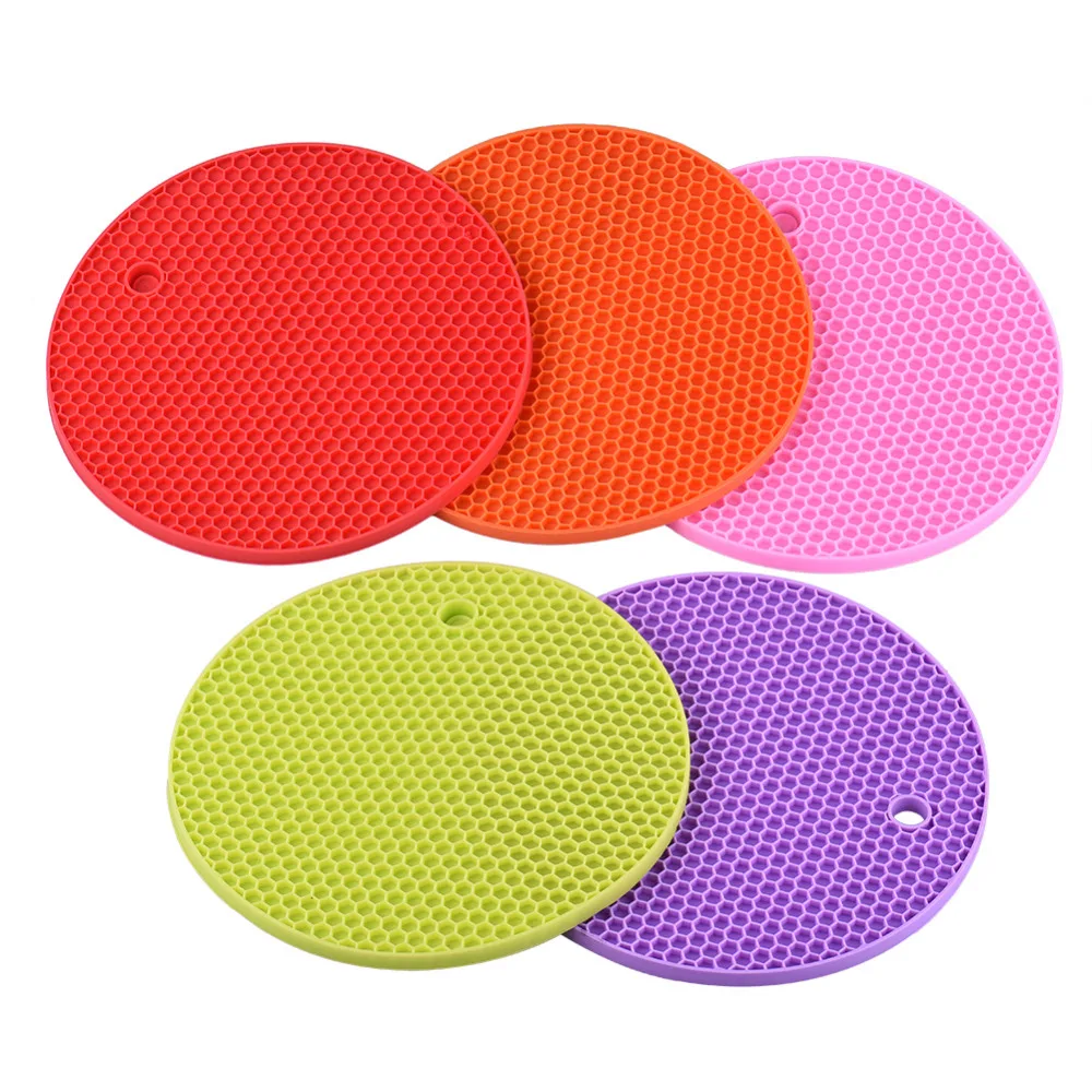 rubber non slip heat resistant mat colorful round coaster cushion placemat pot holder table silicone mat kitchen accessories - Kitchen Table Cushions rubber non slip heat resistant mat colorful round coaster cushion placemat pot holder table silicone mat kitchen accessories - Kitchen Table Cushions