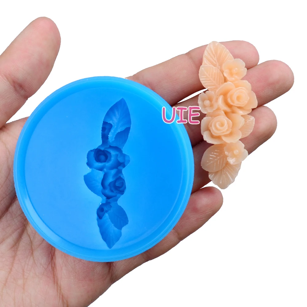 HYL009U 48 8 мм Цветок Роза Заколка Гибкая силиконовая форма украшение торта помадка