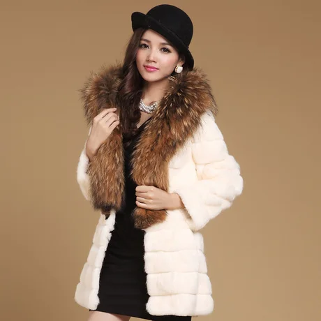 Luxe Picture Lapin as Capuche Naturel Raton De Fourrure Picture As Outeerwear Femmes Dame Manteau Manteaux D'hiver Vf0481 Genuien Chaud 2017 Laveur À C75f1qRR