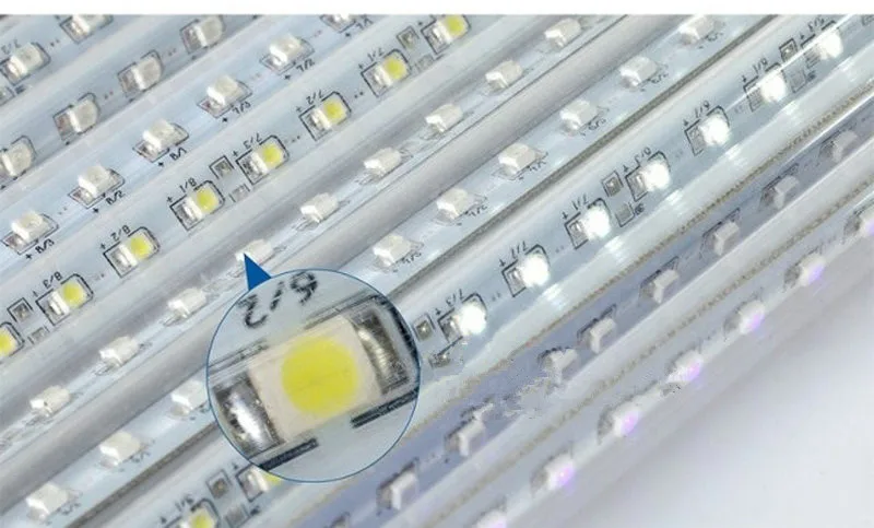 10 трубок 50 см 2835SMD 520 светодиодов метеоритный дождь светильник Вечеринка лампа