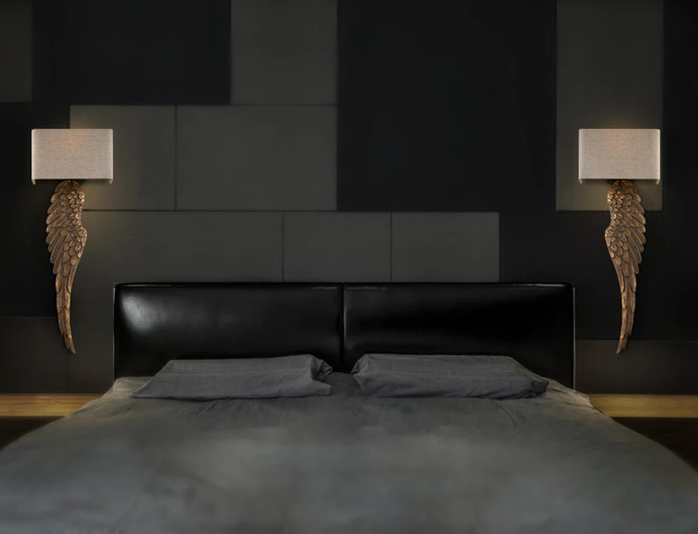 led 27 Американские Винтаж Железные Деревянные Тканьевые Крыло Ангела ...