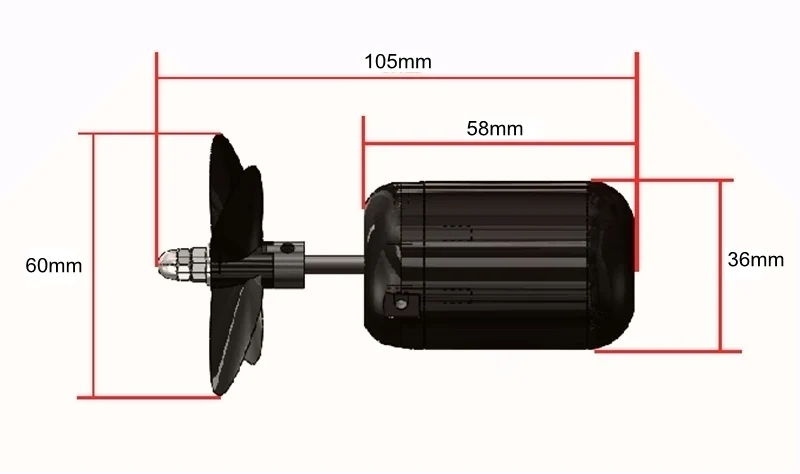 Fatjay 100 м подводный азимутная 1,5 кг напора 12V 24V ROV RC лодка робот подводная лодка POD BLDC мотор с прямым приводом