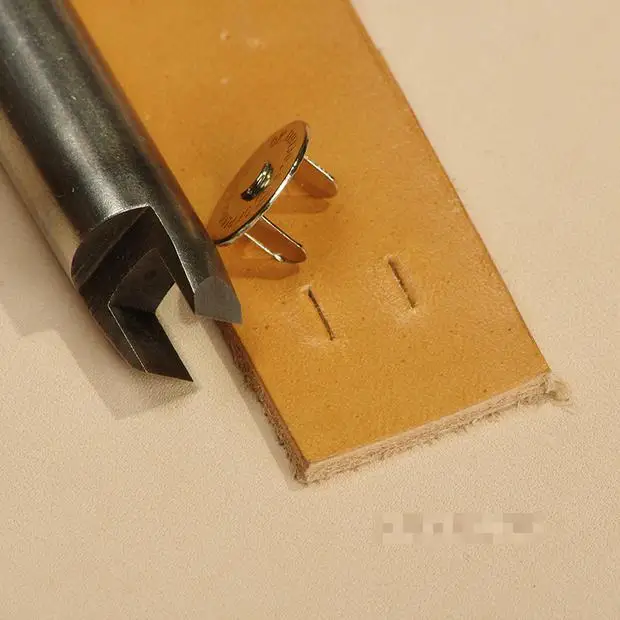 10mm Leather Craft Buttons Punchers Fork Punch Buttons Installed Tool