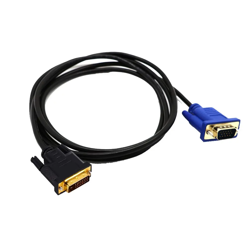 DVI-I وصلة مزدوجة ذكر إلى VGA CableCord الذكور شاشة عرض فيديو محول PC 6FT