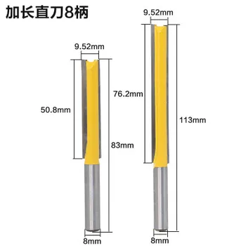 

New 1 pc Straight/ Router Bit 1/2" Dia. X 3" Length - 8" Shank Woodworking cutter Wood Cutting Tool
