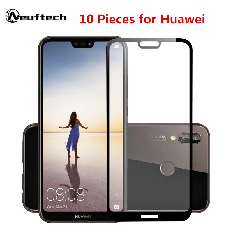 10 PCS Full Cover Tempered Glass For Huawei P20 Lite Pro Nova 2S 3E screen protector for huawei P8 2017 Honor 7X 6X 8 9 | Мобильные