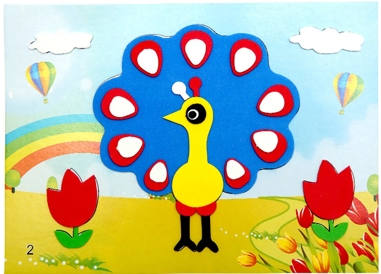 3D EVA Foam Animal Kids Sticker Kit5 Set DIY Cartoon Puzzle Stickers For Children Multi-patterns Styles Toys for Children Gift 3D EVA Foam Animal Kids Sticker Kit5 Set DIY Cartoon Puzzle Stickers For Children Multi-patterns Styles Toys for Children Gift