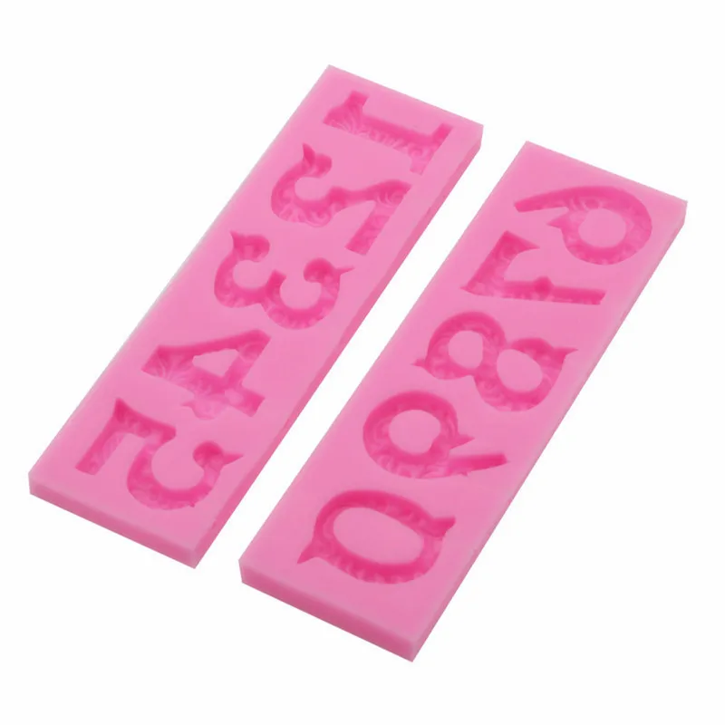 

4YANG 0-9 Number Moldes Silicone Cake Mould Lollipop Mold Ice Candy Chocolate Moulds Baking Tool De Silicona Para Fondant