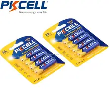 8 шт./2 карты PKCELL Супер сверхмощный аккумулятор R6P AA UM3 MN1500 E91 1,5 V AA батареи 2A одиночное использование батареи