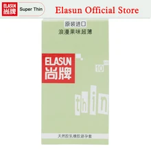 ELASUN 10PCS 3 Types Fruity Mixed Ultra Thin Condoms Large Oil Quantity Lubricating Stimulation Natural Latex Rubber Condom
