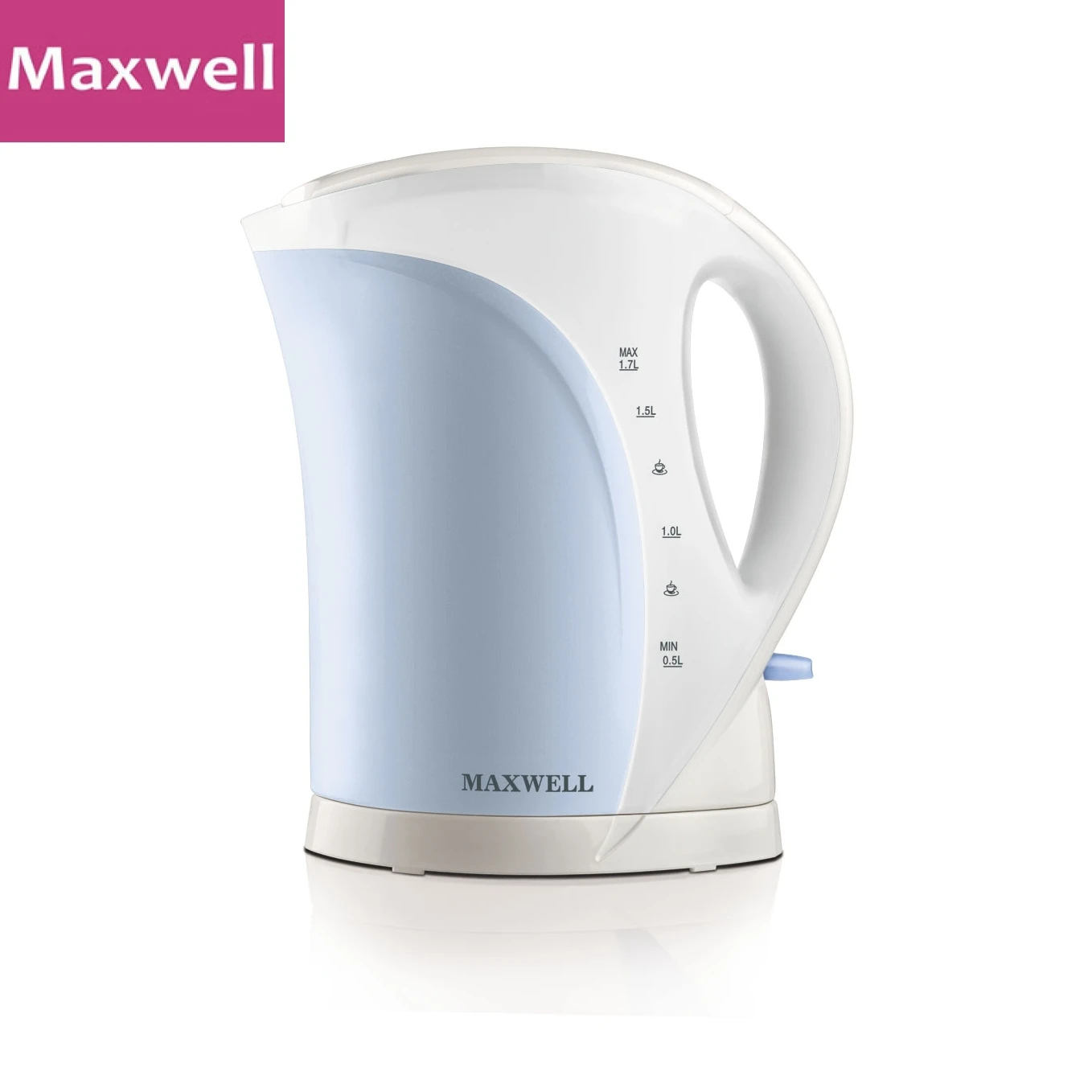 Электрический чайник Maxwell MW-1021(B) (1.7 л, 2200 Вт, пластик, голубой)