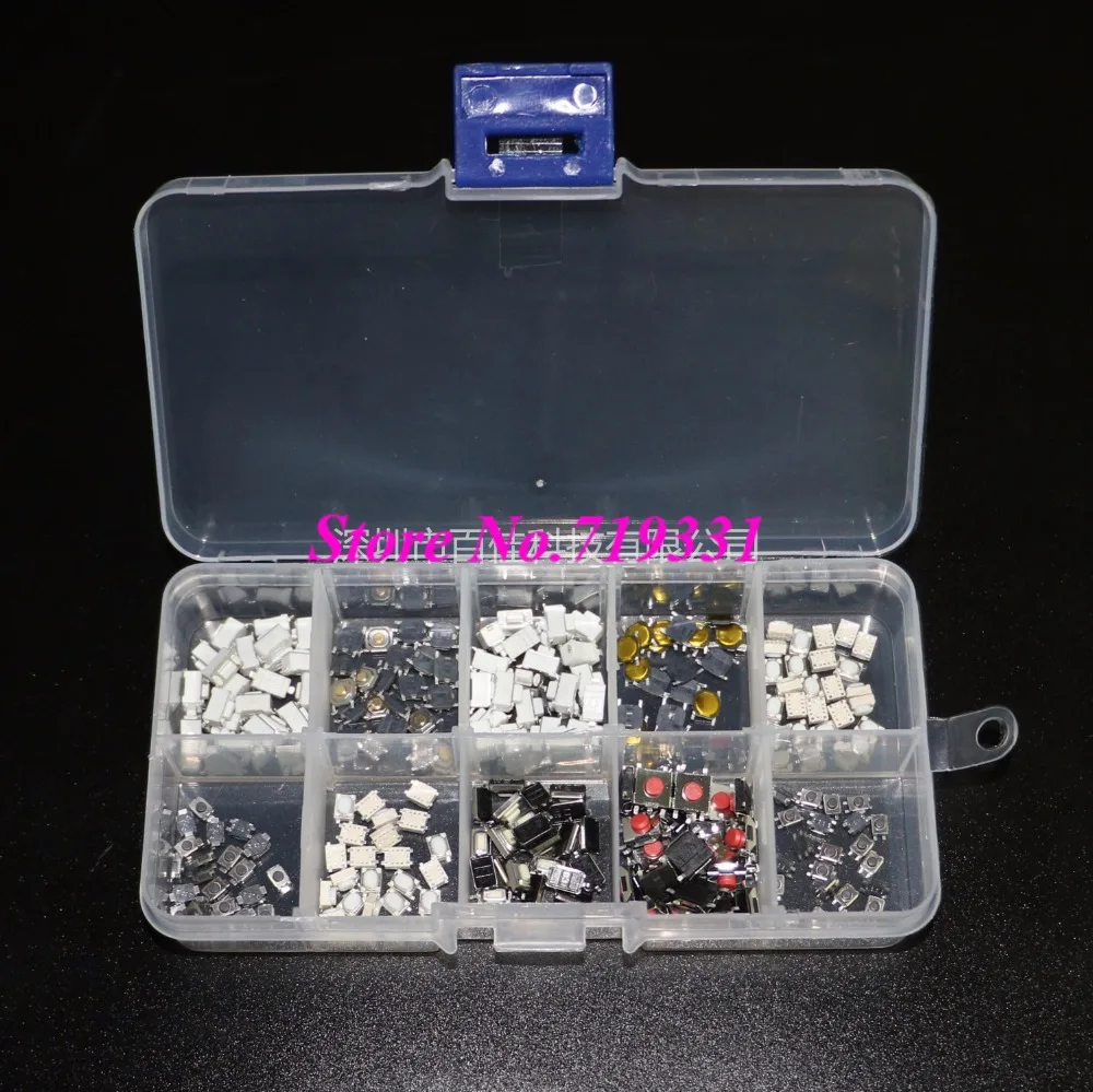 

250pcs Car remote control button switch button package touch switch button package 4 * 4 3 * 6 3 * 4 button
