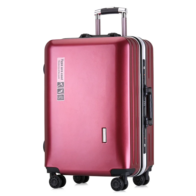 

Fashion Business Travel Rolling Luggage 20 24 Inch Computer Trolley Case ABS +PC Valise Spinner Boarding Cross Section Suitcase