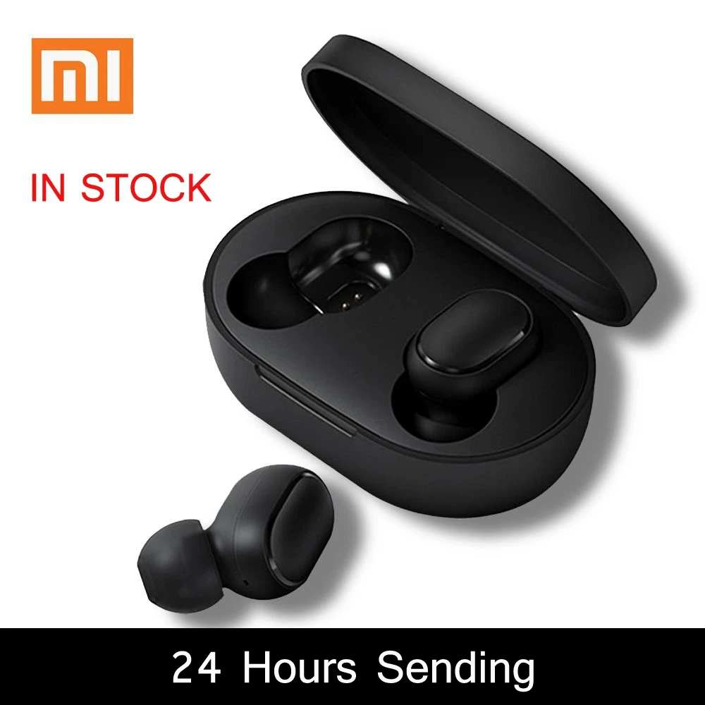

Xiaomi Redmi Airdots 5.0 TWS Bluetooth Earphone DSP Noise Cancellation With Charging box Mic handsfree AI Control Spots Headset