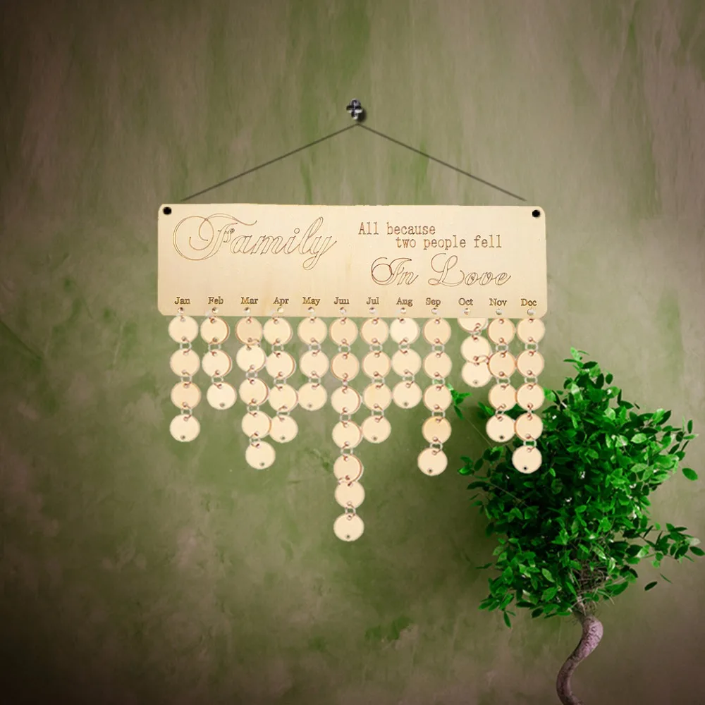 DIY Wooden Family All Because Two People Fell In Love Calendar DIY Wooden Family All Because Two People Fell In Love Calendar