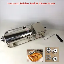Горизонтальный ручной 5л из нержавеющей стали аппарат для приготовления испанских пончиков Чуррос ручная работа колбаса шприц машина для наполнения мяса колбасы