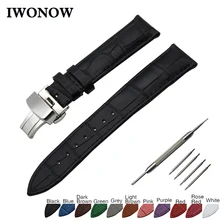 Крокодиловый кожаный ремешок для Tissot 1853 Для мужчин Для женщин ремешок для наручных часов Сталь Туфли с ремешком и пряжкой наручные браслет 18/19/20/21/22/23/24 мм