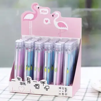 

2 pcs/pack Couple Friend Flamingo Totoro Gel Pen Promotional Gift Stationery School & Office Supply