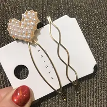 1 комплект корейский стиль сердце жемчуг металлическая заколка для волос расческа для волос заколка для прически Аксессуары Красота инструмент для укладки