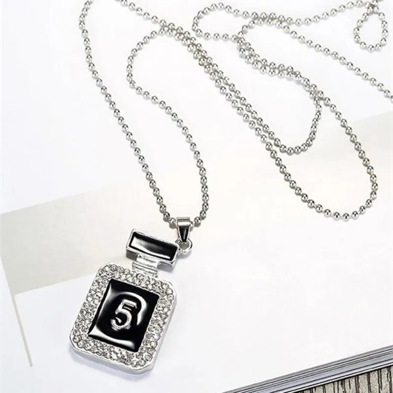 

GHRQX Hot Sell 5 words perfume bottle necklace jewelry for women wholesale