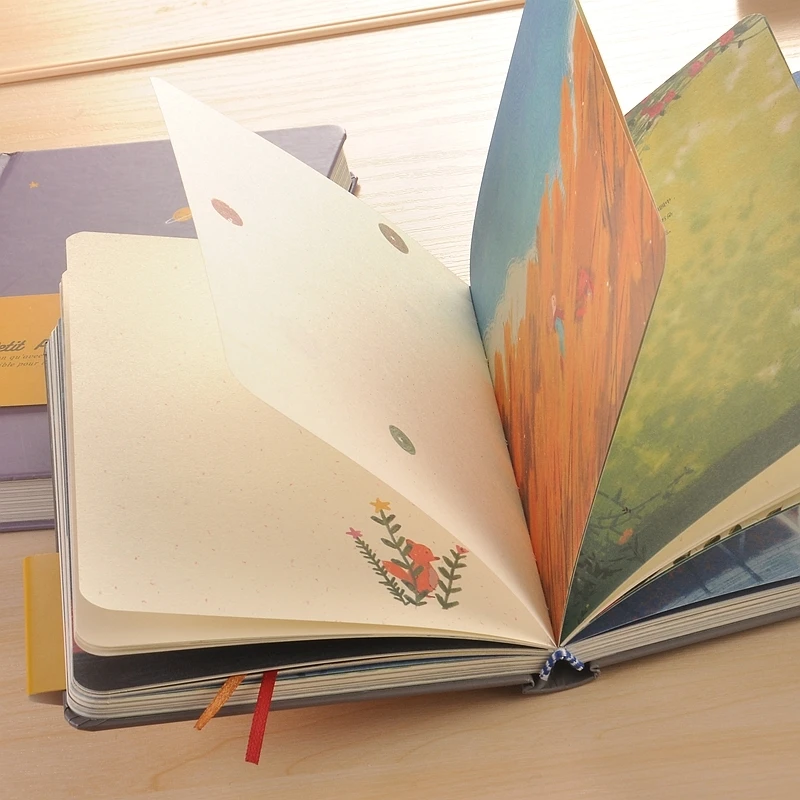 

New Arrival Vintage Little Prince Notebook Color Paper Hardcover Diary Book School Office Supplies Stationery
