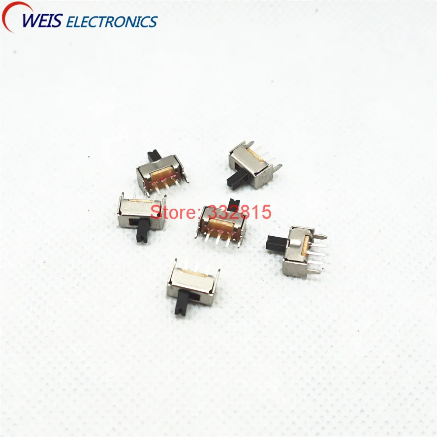 50 шт. SS12D07 1P2T DIP 5PIN SPDT тумблер длина ручки 4 мм Скользящие переключатели SS 12D07 ROHS