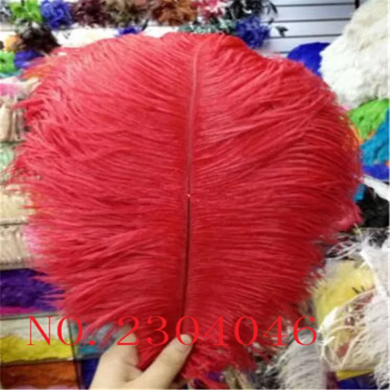 20pcs beautiful natural ostrich feathers 18 20 inch (45 50 cm) dyed red