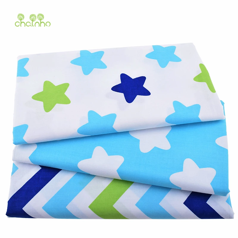 New Print Twill Cotton Fabric For Sewing Baby&ampChaidren Bedding Clothes Dress Skirt DIY Patchwork Star Tissue Material 50x160cm | Дом и сад