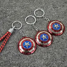 Hot DC Car Keychain Car Styling Captain America Shield Purse Bag Backpack Key Chain Ring Pendant Car Motorcycle Accessories