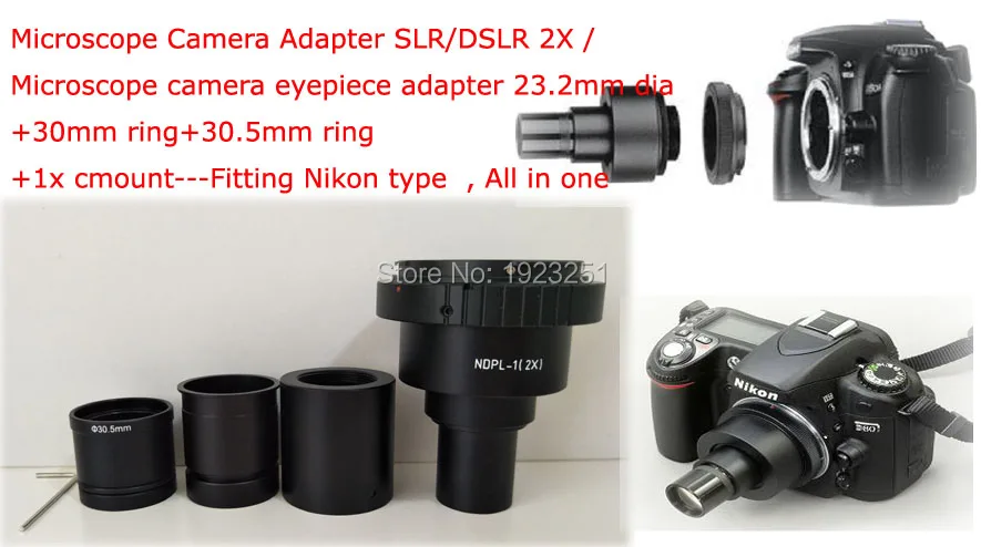 Адаптер для микроскопа NDPL 2X объектив камеры SLR/DSLR Ni kon DSLR адаптер объектива
