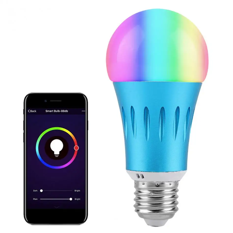 Смарт лампа беспроводная. Светодиодные умные лампы с wi-fi. Лампа с голосовым управлением. 5 в. Лампа 8 в 1 smart light.