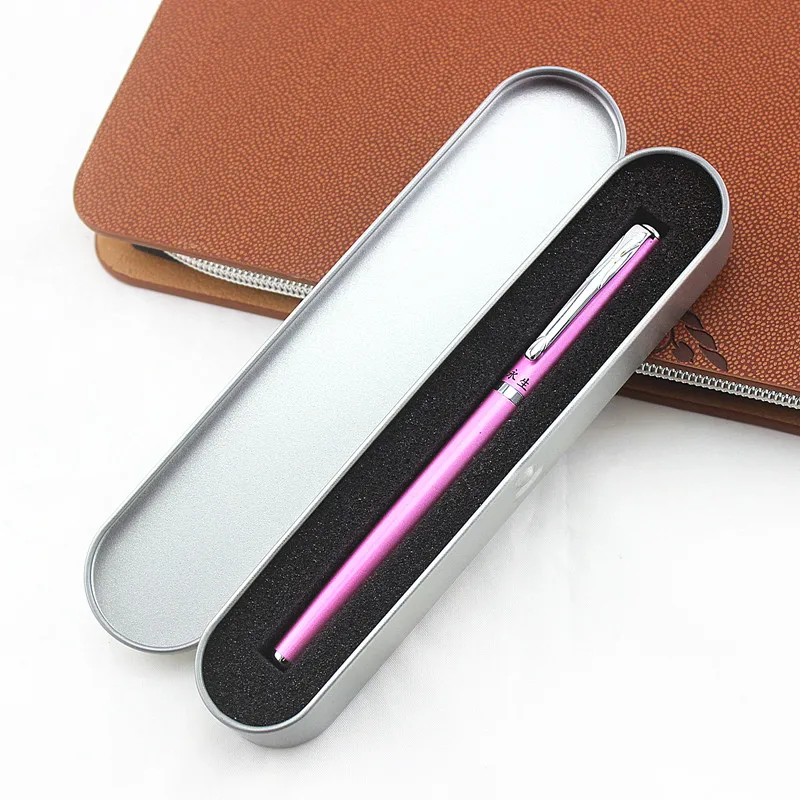 Высокое качество Красочные 0,8 мм 0,38 текстура металла перьевая ручка Сменные чернила Бизнес студент канцелярские