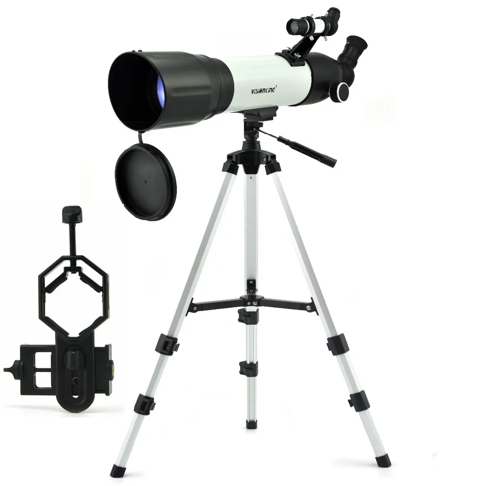 

Visionkingng 90500CF Refractor Astronomical Telescope 90/500mm Sky Planet Moon Star Astronomy Monocular With Phone Adapter