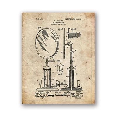 Ванная комната патенты чертежи винтажные плакаты настенные художественные принты декор для ванной комнаты, парикмахерские картины как подарки картины для парикмахерской - Цвет: PH2431