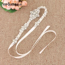 TOPQUEEN H357, для невесты аксессуары для волос для женщин, приготовленные стразами лента для волос невесты Высокое качество украшения для волос