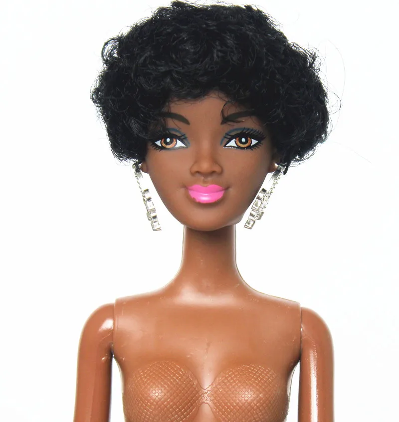 Africa Black Nude Naked Doll With 5 Joint Flexible Black Skin