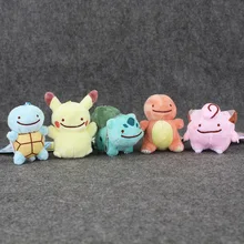EMS 100Pcs Lot 7 10cm Ditto Metamon Pikachu Charmander Squirtle Clefairy Bulbasaur Plush Toys Stuffed Soft