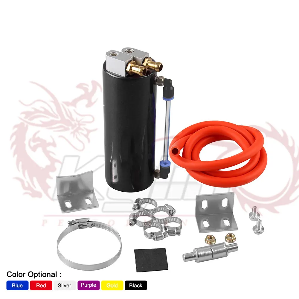

350ML Aluminum Racing Oil Catch Tank/Can Round Can Reservoir Turbo Oil Catch can / Can Catch universal OCC019