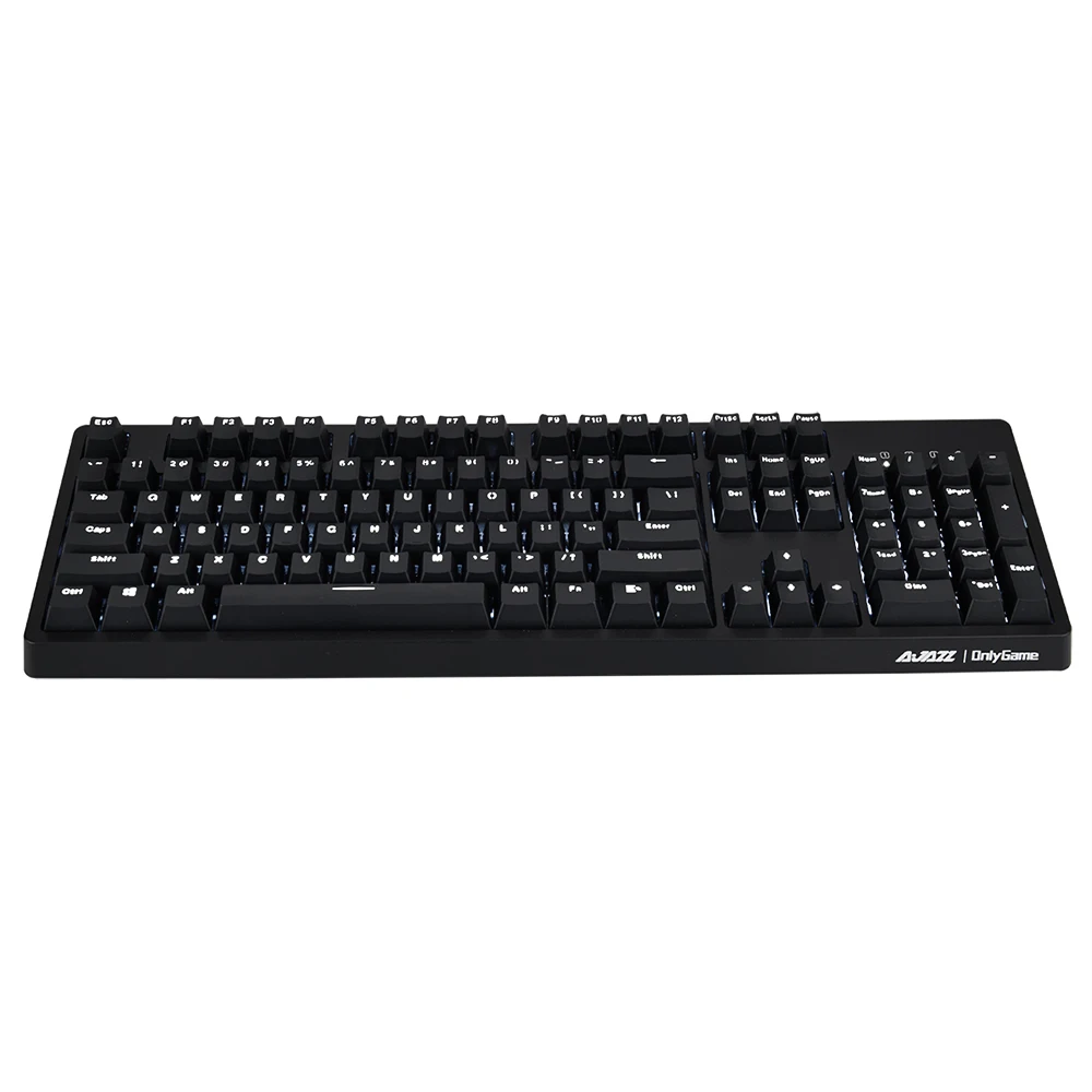 Ajazz AK535 104 ключ Проводная эргономичная механическая клавиатура красный/синий переключатель Проводная игровая клавиатура с белой подсветкой для ноутбука