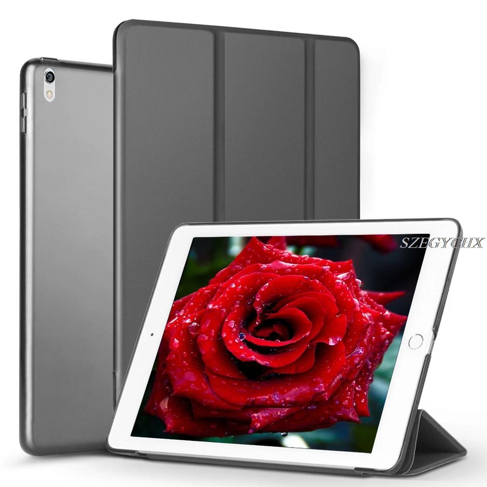 Для iPad Air 10,5 A2123 A2152 A2153 A2154 Чехол для iPad Pro 10,5 A1701 A1709 из искусственной кожи Smart Cover магнит автовключение - Цвет: Черный
